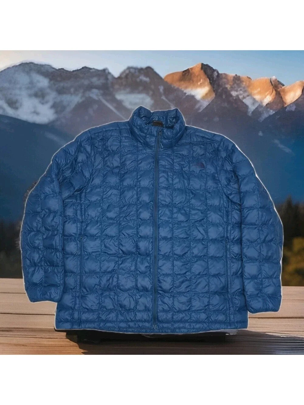 The North Face Thermoball ECO Puffer Jacket Winter Insulated Blue Mens XXL 2XL